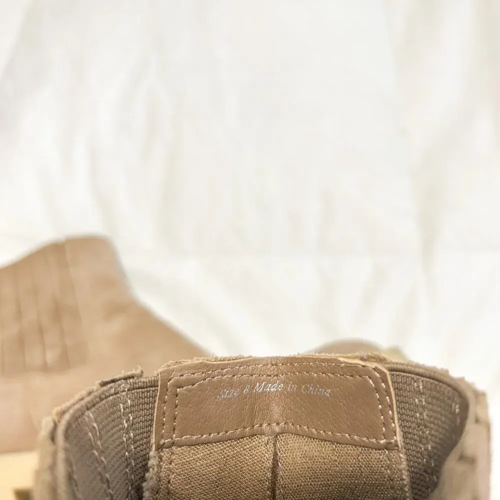 Dolce Vita Caster H2O Waterproof Platform Suede Ankle Boots Tan Size 8 EUC - Picture 10 of 10